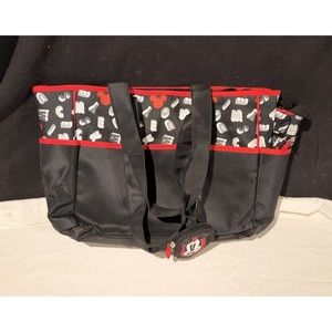 NWT Disney Mickey Mouse Large Diaper Bag Carry Tote Changing Pad Baby Nuk Bottle